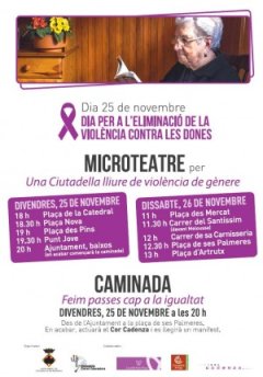 Microteatre per Una Ciutadella lliure de violencia de gènere.